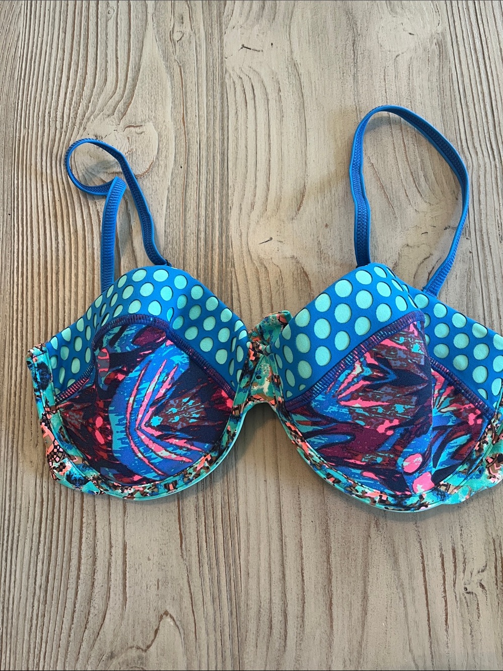 Maaji swim bikini top push up style size XL adjustable straps